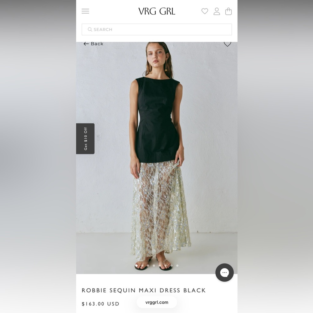 Vrg grl Robbie sequin maxi dress
